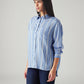 Women's Striped Relaxed Fit Shirt - Side View