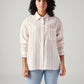 Women's Striped Relaxed Fit Shirt - Front View