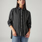Women's Striped Relaxed Fit Shirt - Styleshot View