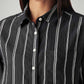 Women's Striped Relaxed Fit Shirt - Detail View