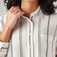 Women's Striped Regular Fit Shirt - Detail View