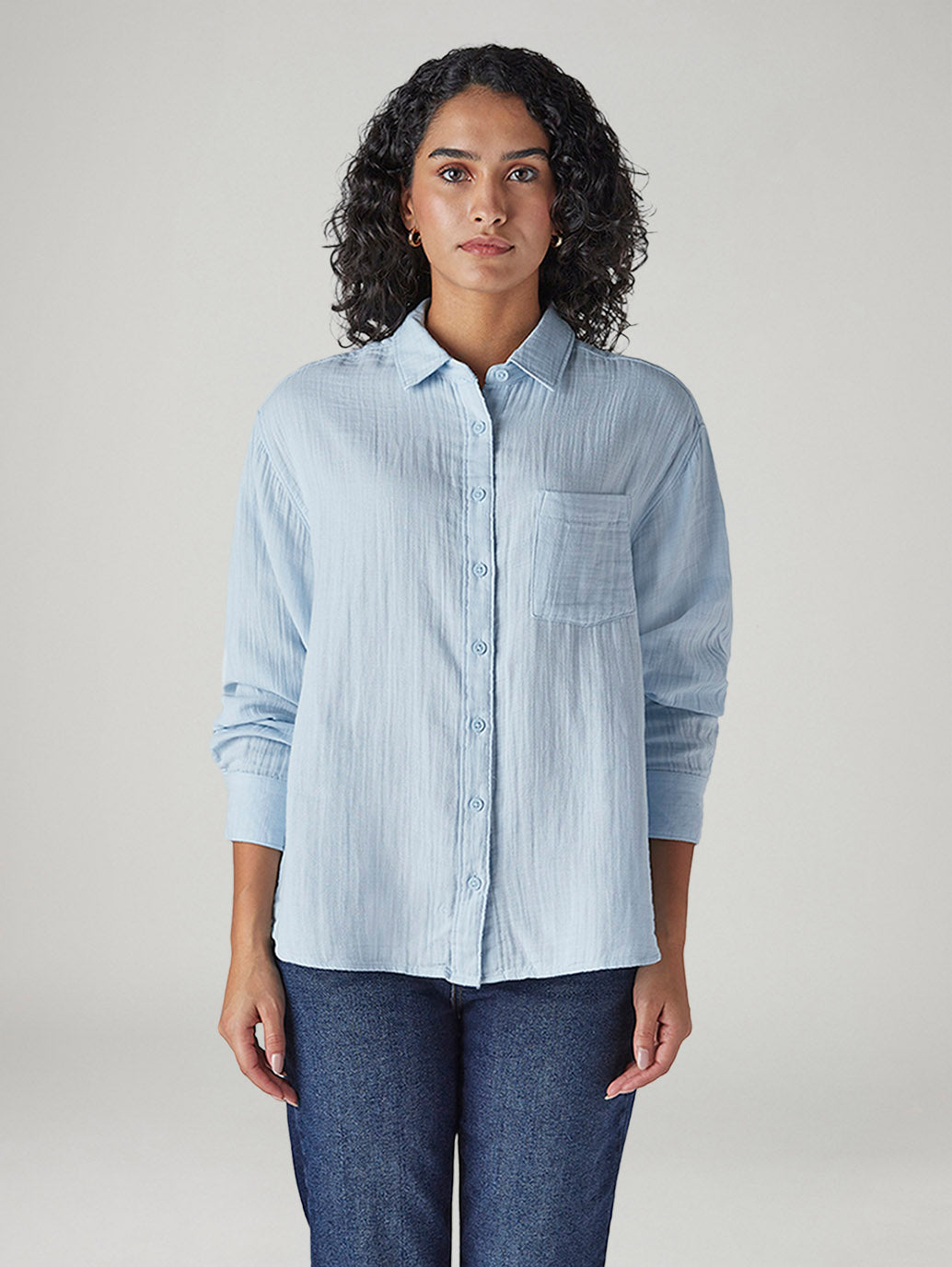 Women's Textured Relaxed Fit Shirt