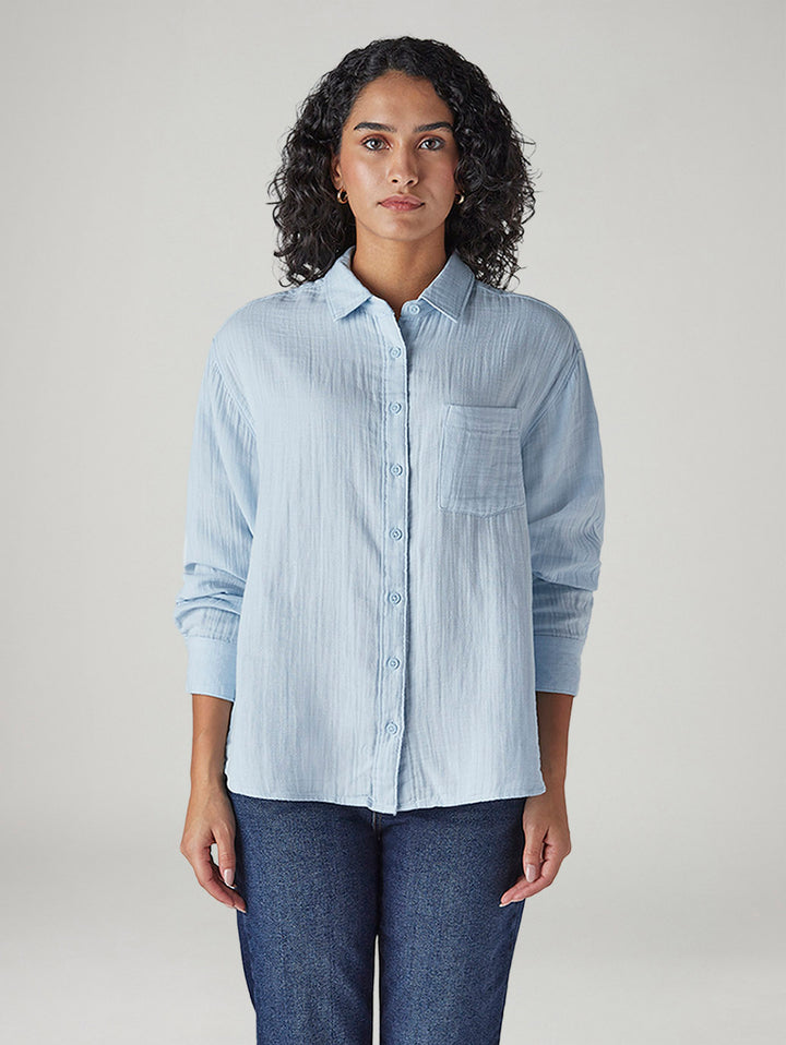 Women's Textured Relaxed Fit Shirt
