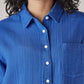 Women's Textured Relaxed Fit Shirt - Detail View