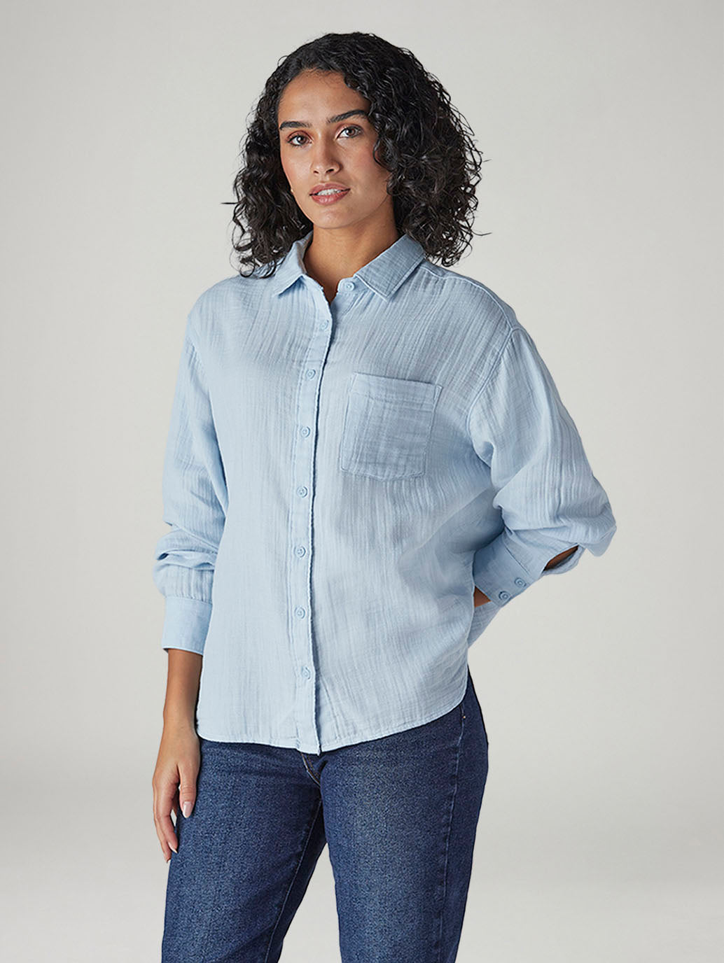 Women's Textured Relaxed Fit Shirt - a8aee7cf-3d7c-421b-9c71-20cc04945935 View