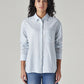Women's Striped Relaxed Fit Shirt - Front View