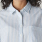 Women's Striped Relaxed Fit Shirt - Detail View