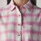 Women's Checkered Pink Relaxed Fit Shirt - 20 View