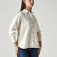 Women's Solid Relaxed Fit Corduroy Shirt - Side View