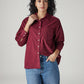 Women's Solid Relaxed Fit Corduroy Shirt - Styleshot View