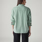 Women's Solid Relaxed Fit Corduroy Overshirt - Back View