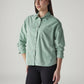 Women's Solid Relaxed Fit Corduroy Overshirt - Side View