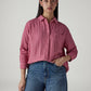 Women's Striped Relaxed Fit Shirt - Styleshot View