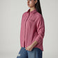Women's Striped Relaxed Fit Shirt - Side View