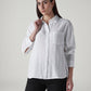 Women's Textured Relaxed Fit Double Cloth Shirt - Front View