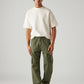 Men's Olive Baggy Fit Mid Rise Cargo Trousers - Styleshot View