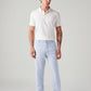 Men's Light Blue Authentic Relaxed Straight Fit Mid Rise Chinos - Front View