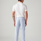 Men's Light Blue Authentic Relaxed Straight Fit Mid Rise Chinos - Back View