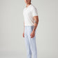 Men's Light Blue Authentic Relaxed Straight Fit Mid Rise Chinos - Side View