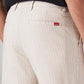 Men's Cream Authentic Relaxed Fit Mid Rise Linen Chinos - Detail View