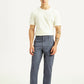 Men's Grey Straight Fit Mid Rise Commuter Cargos - Front View