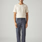 Men's Grey Straight Fit Commuter Mid Rise Trousers - Front View