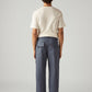 Men's Grey Straight Fit Commuter Mid Rise Trousers - Back View