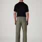 Men's Olive Straight Fit Mid Rise Cargos - Back View