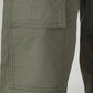 Men's Olive Straight Fit Mid Rise Cargos - Detail View
