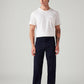 Men's Navy Straight Fit Mid Rise Commuter Cargos - Front View