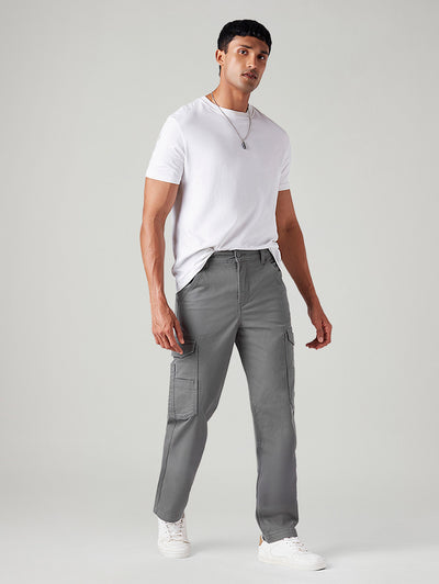 levi's Men's Grey Straight Fit Mid Rise Cargos-picture-21