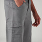 Men's Grey Straight Fit Mid Rise Commuter Cargos - 20 View
