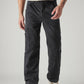 Men's Black Straight Fit Mid Rise Cargos - Front View