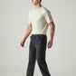 Men's Black Straight Fit Mid Rise Cargos - Side View