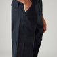 Men's 568 Navy Loose Fit Mid Rise Cargos - Detail View