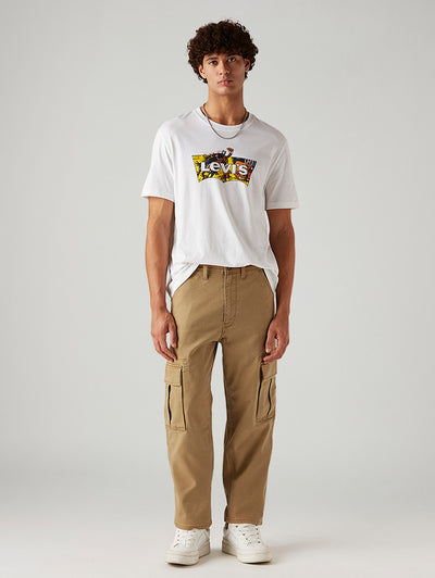 Men's 568 Brown Loose Fit Mid Rise Cargos