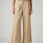 Women's Beige XL Straight Loose Fit Mid Rise Trouser - Front View