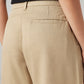 Women's Beige XL Straight Loose Fit Mid Rise Trouser - Detail View