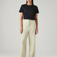 Women's Light Green Loose Fit High Rise Linen Trousers - Front View