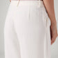 Women's Off White XL Straight Loose Fit Mid Rise Trousers - 20 View