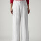 Women's White XL Straight Loose Fit Mid Rise Trousers - 911ae877-b5ea-4929-8aa3-9304b31cc0af View