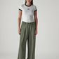 Women's Olive XL Straight Loose Fit Mid Rise Trousers - a1d87bb6-0e48-4c9f-b1b3-649f6c5a77f0 View