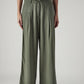 Women's Olive XL Straight Loose Fit Mid Rise Trousers - e3ac2d3d-9f7f-4e96-9a85-f2b495a8f4ab View