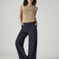 Women's Navy XL Straight Loose Fit Mid Rise Trousers - 20 View