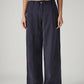 Women's Navy XL Straight Loose Fit Mid Rise Trousers - 20 View
