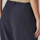 Women's Navy XL Straight Loose Fit Mid Rise Trousers - 20 View