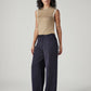 Women's Navy XL Straight Loose Fit Mid Rise Trousers - 20 View