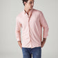 Men's Solid Light Pink Slim Fit Textured Shirt - Styleshot View