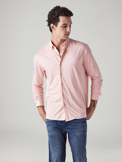 levi's Men's Solid Light Pink Slim Fit Textured Shirt-picture-29