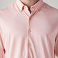 Men's Solid Light Pink Slim Fit Textured Shirt - Detail View